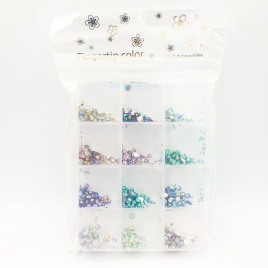 12 Pack Nail Art - Multicolor Stones