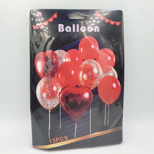 13 Piece Balloon Set – Red