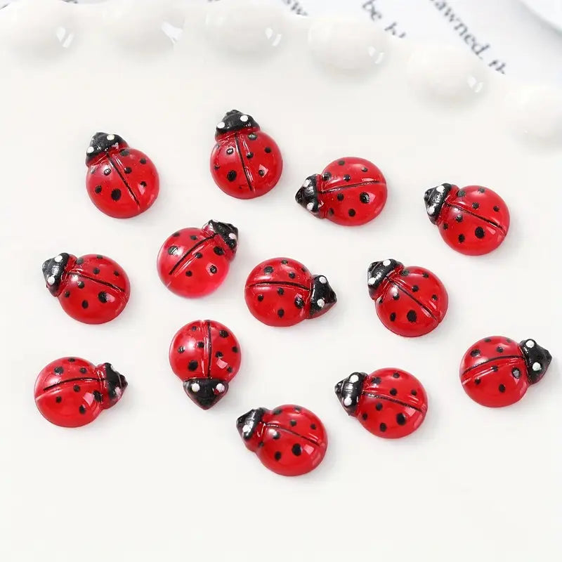 Red Ladybug Nail Charms-10pc