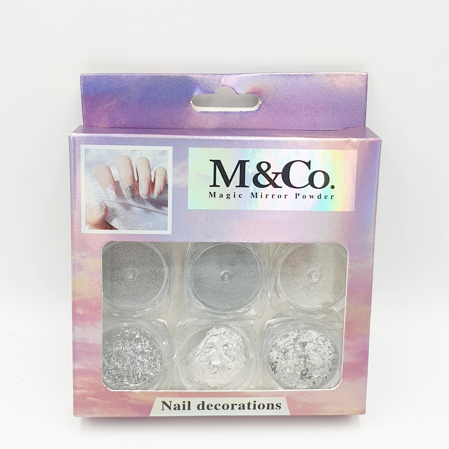 6 Pack Nail Art - Silver