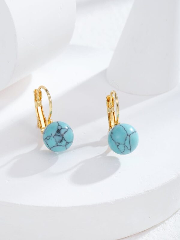 Blue Bead Earring