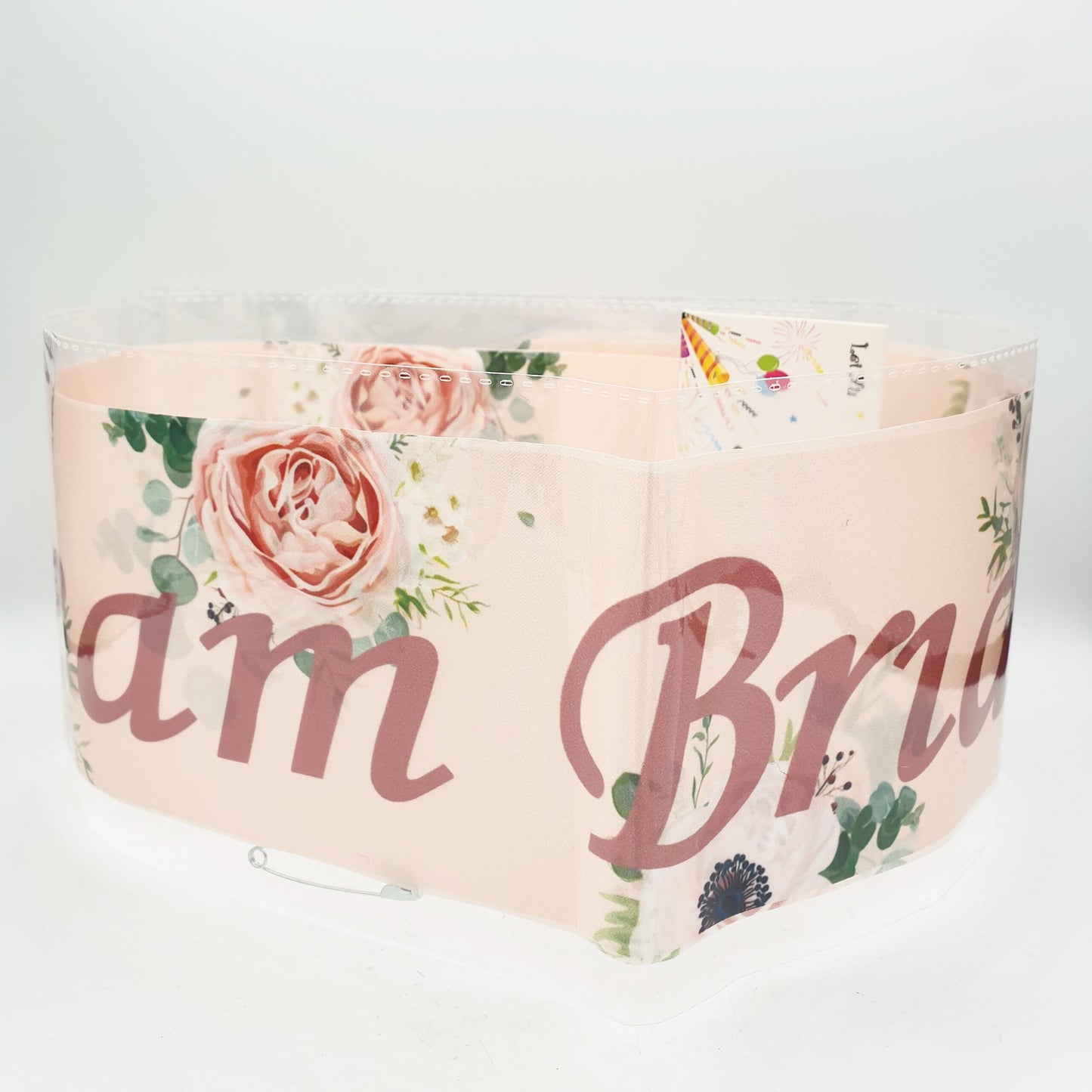 Floral Peach Sash – Team Bride