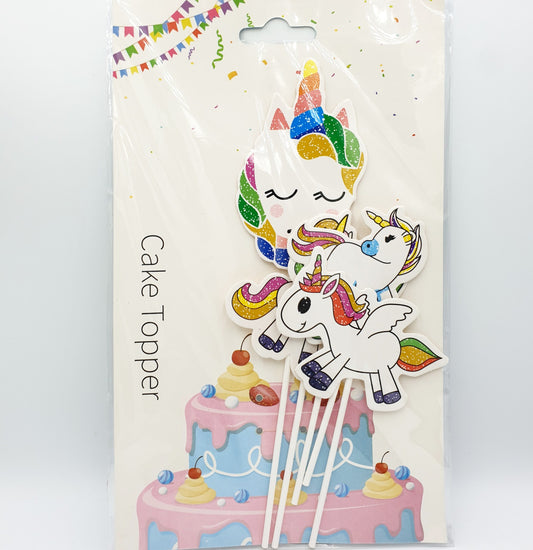 Happy Birthday Cake Topper Set – Unicorn