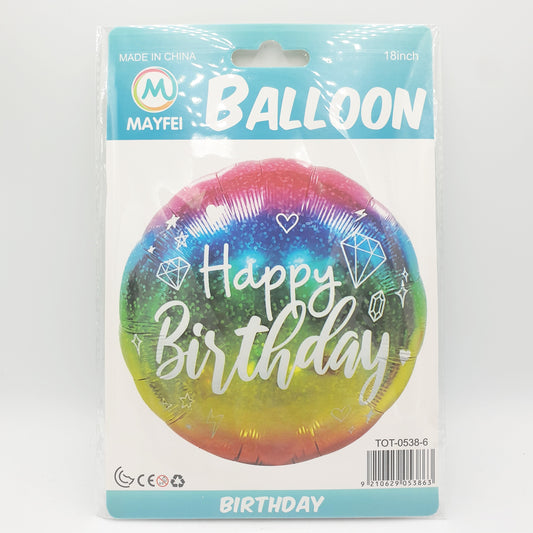 Happy Birthday Foil Balloon – Multicolour