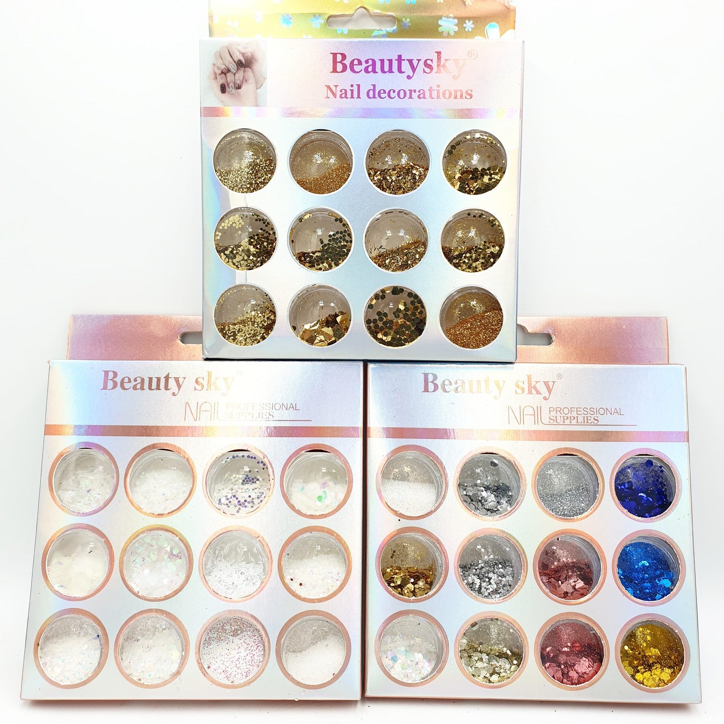 Nail Art Glitter - 12 Pack