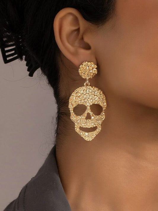 Skull Earring - Gold - D Beauty Bar