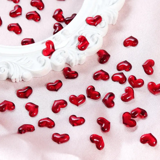 20pc Heart-Shaped Rhinestones